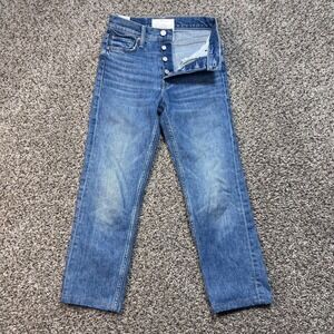 Mother‎ Women's 24 The Tomcat Jeans Running With Scissors High Rise Straight Leg
